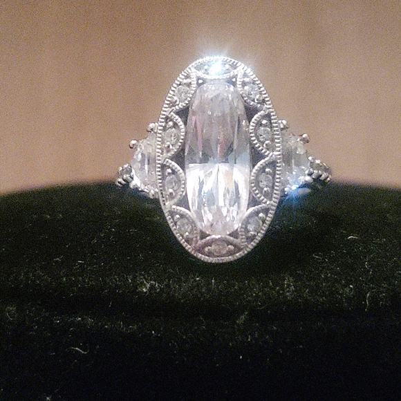 Tacori Jewelry - Tacori silver & oval cz ring